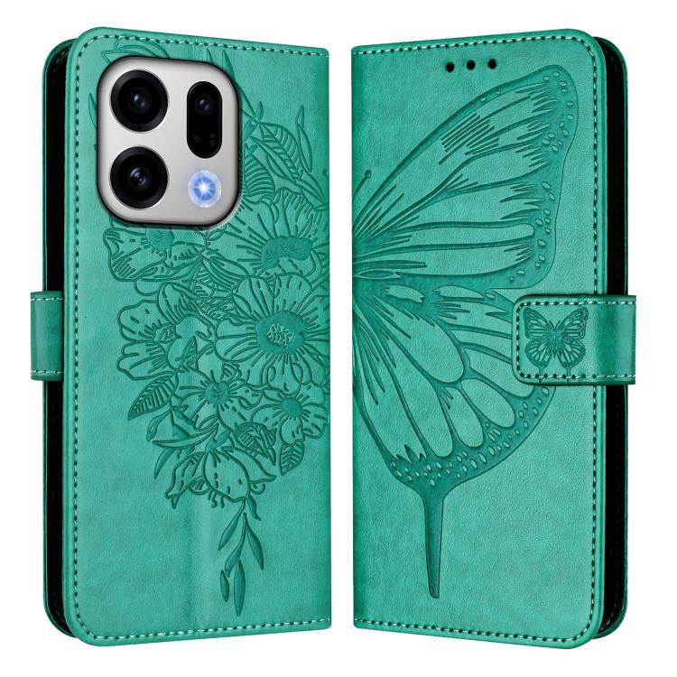 For OPPO Find X9 Embossed Butterfly Leather Phone Case