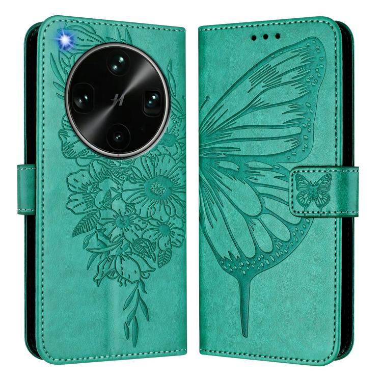 For OPPO Find X9 Ultra Embossed Butterfly Leather Phone Case