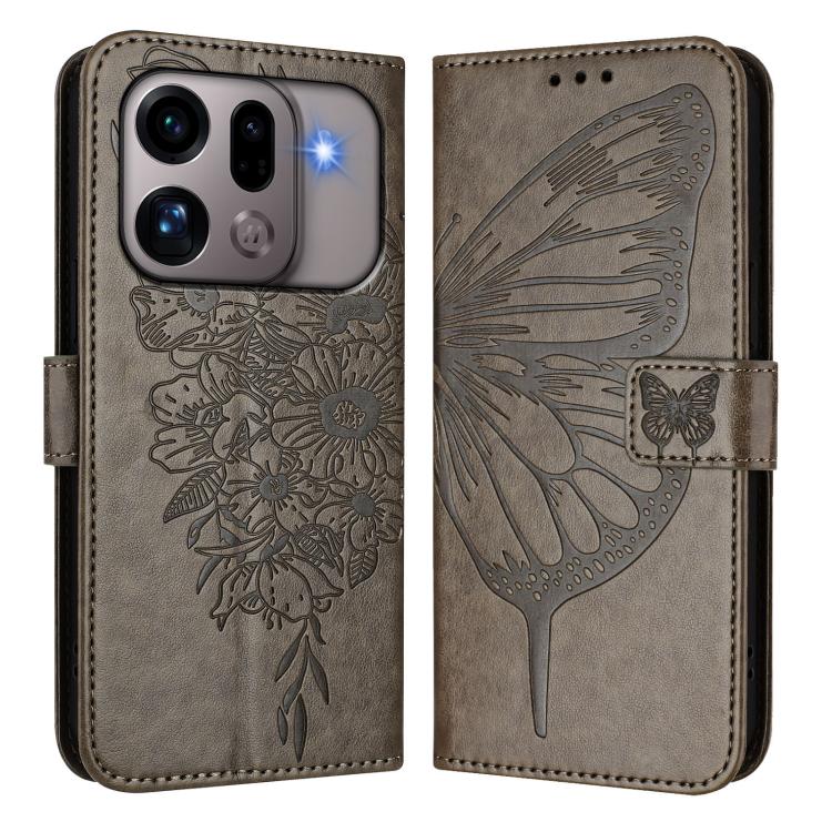 For OPPO Find X9s Pro 5G Embossed Butterfly Leather Phone Case