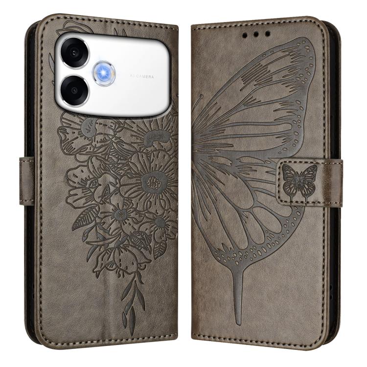 For OPPO A6s Pro 4G Embossed Butterfly Leather Phone Case