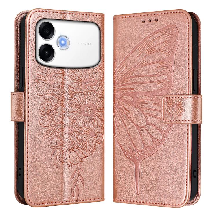 For OPPO A6s Pro 4G Embossed Butterfly Leather Phone Case