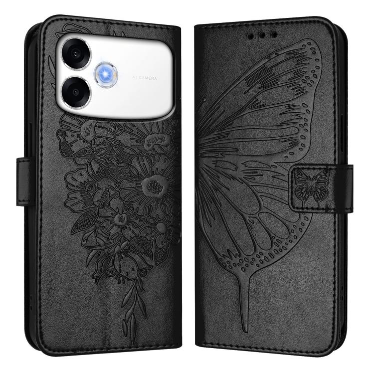 For OPPO A6s Pro 4G Embossed Butterfly Leather Phone Case