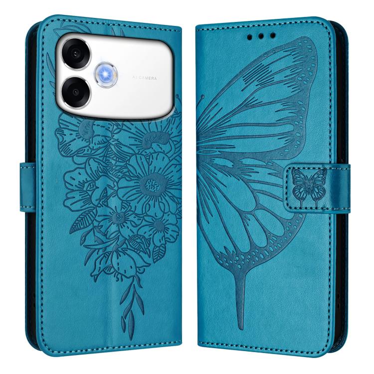 For OPPO A6s Pro 4G Embossed Butterfly Leather Phone Case