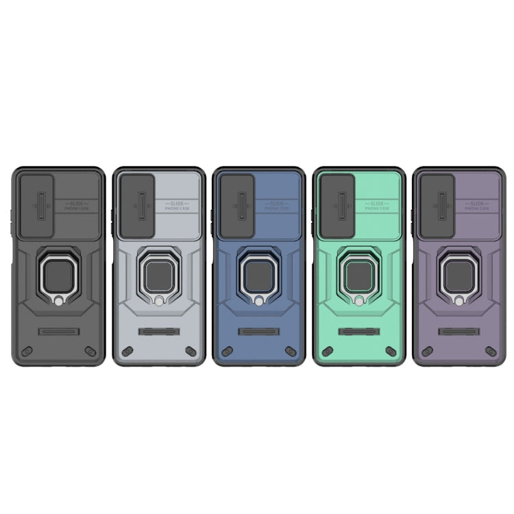 For OPPO A60 4G Global Sliding Camshield TPU + PC Shockproof Phone Case with Holder