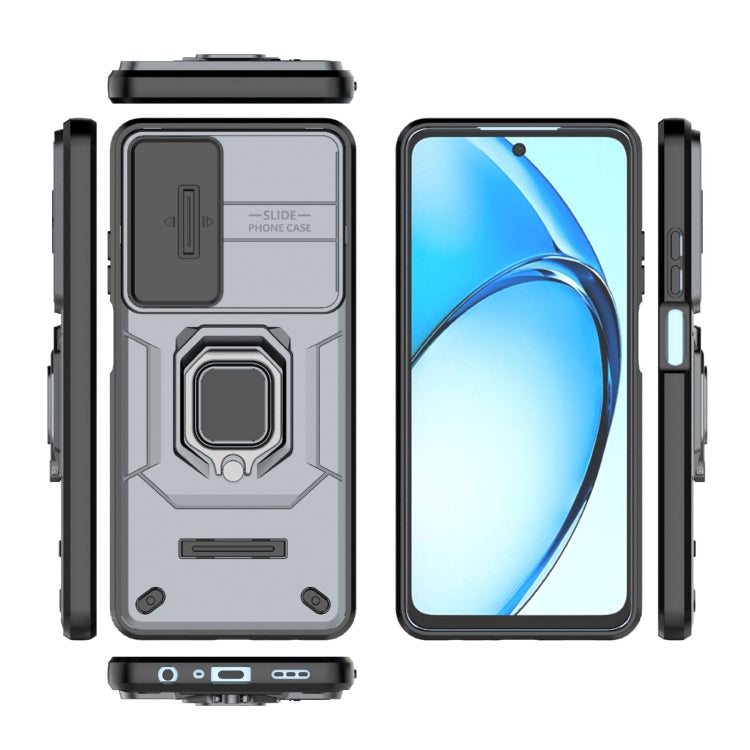 For OPPO A60 4G Global Sliding Camshield TPU + PC Shockproof Phone Case with Holder