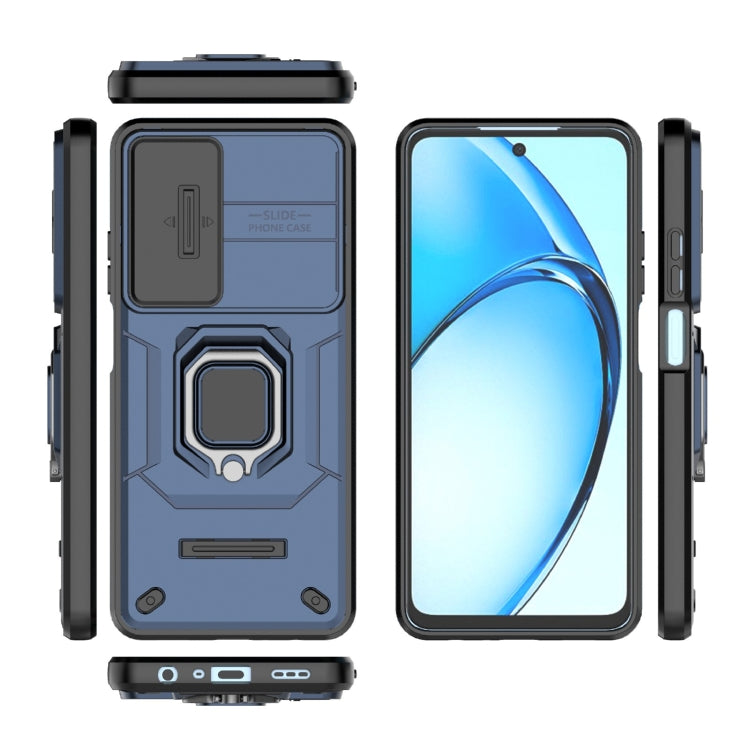 For OPPO A60 4G Global Sliding Camshield TPU + PC Shockproof Phone Case with Holder