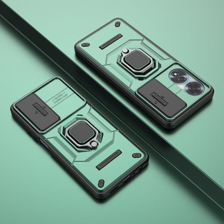 For OPPO A60 4G Global Sliding Camshield TPU + PC Shockproof Phone Case with Holder