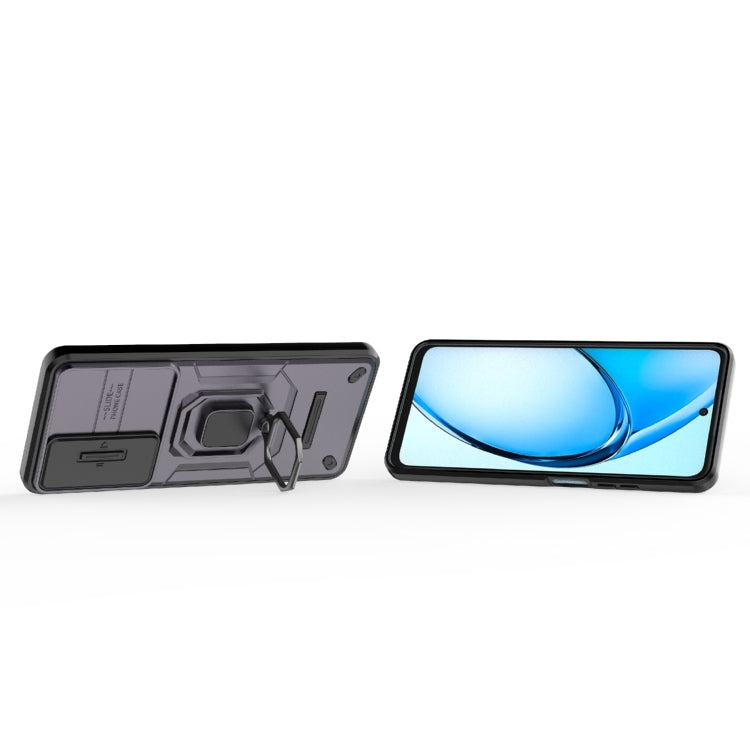 For OPPO A60 4G Global Sliding Camshield TPU + PC Shockproof Phone Case with Holder