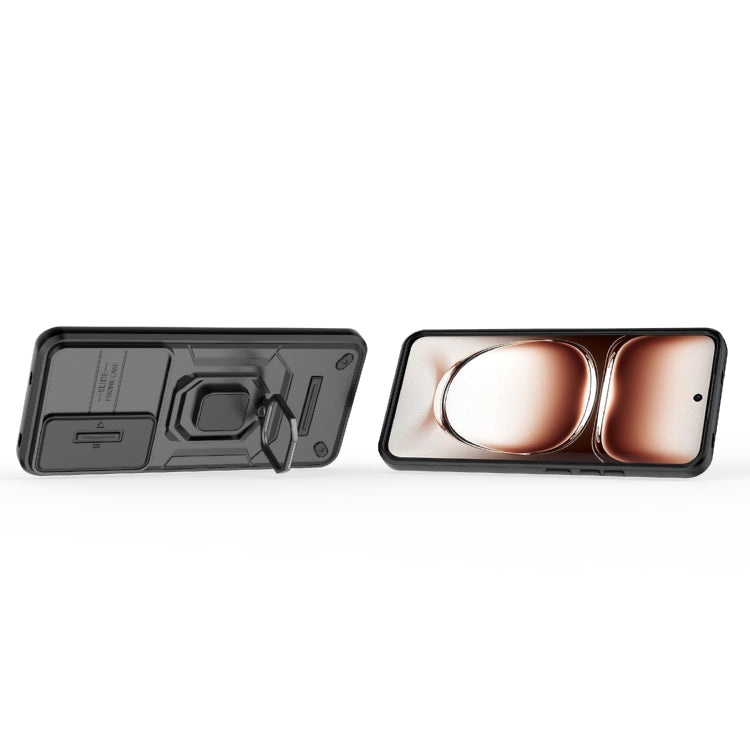 For OPPO Reno12 Global Sliding Camshield TPU + PC Shockproof Phone Case with Holder