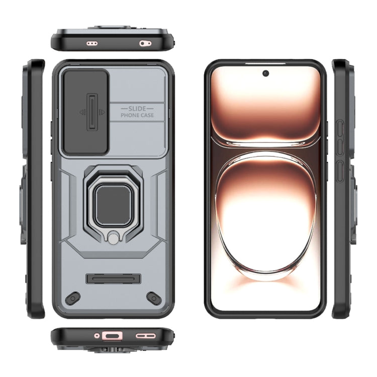 For OPPO Reno12 Global Sliding Camshield TPU + PC Shockproof Phone Case with Holder
