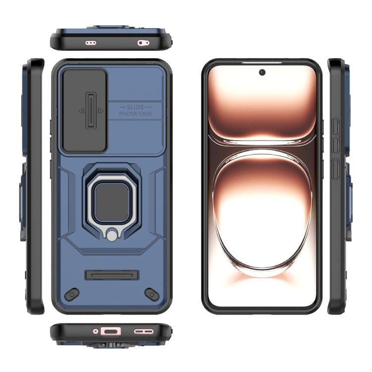 For OPPO Reno12 Global Sliding Camshield TPU + PC Shockproof Phone Case with Holder