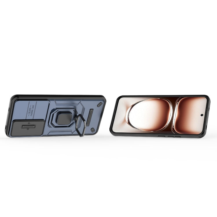 For OPPO Reno12 Global Sliding Camshield TPU + PC Shockproof Phone Case with Holder