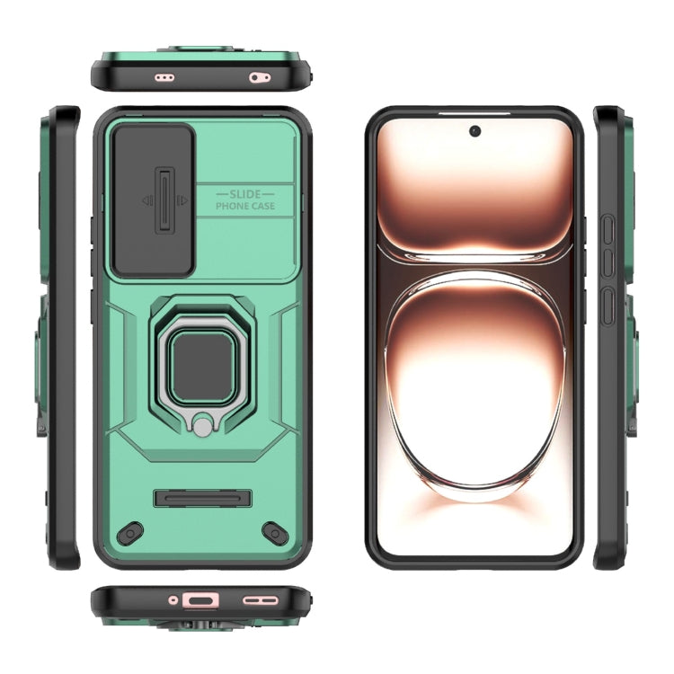 For OPPO Reno12 Global Sliding Camshield TPU + PC Shockproof Phone Case with Holder