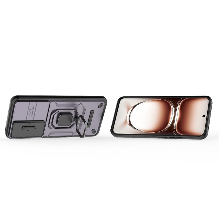 For OPPO Reno12 Global Sliding Camshield TPU + PC Shockproof Phone Case with Holder