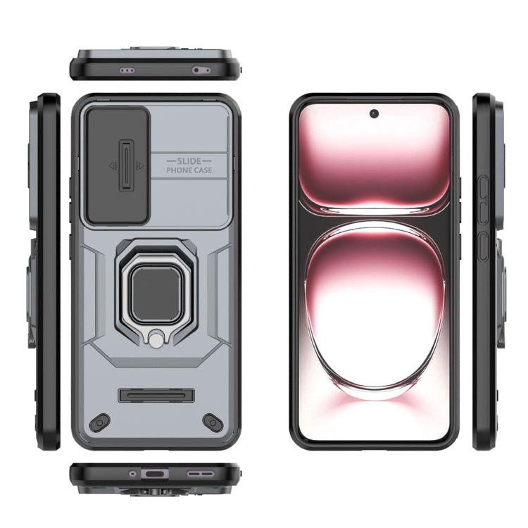 For OPPO Reno12 Pro Global Sliding Camshield TPU + PC Shockproof Phone Case with Holder