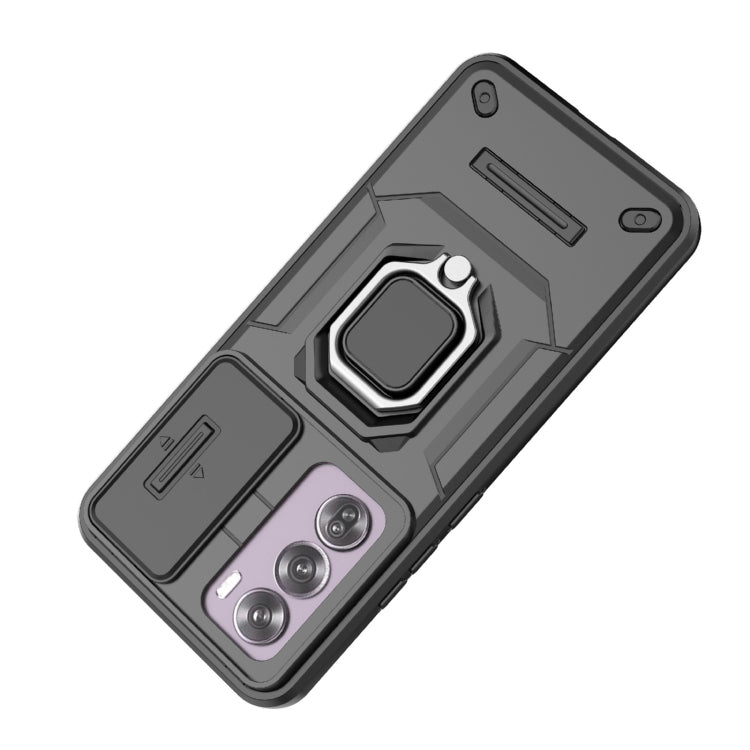 For OPPO Reno12 Pro Global Sliding Camshield TPU + PC Shockproof Phone Case with Holder