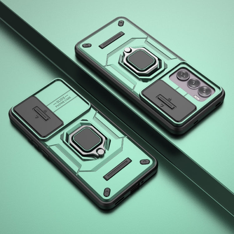 For OPPO Reno12 Pro Global Sliding Camshield TPU + PC Shockproof Phone Case with Holder