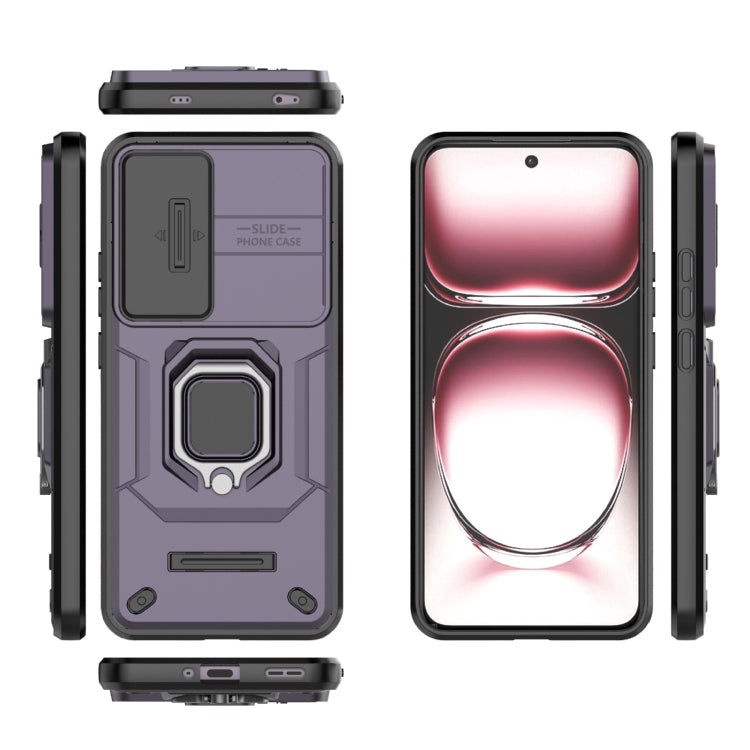 For OPPO Reno12 Pro Global Sliding Camshield TPU + PC Shockproof Phone Case with Holder