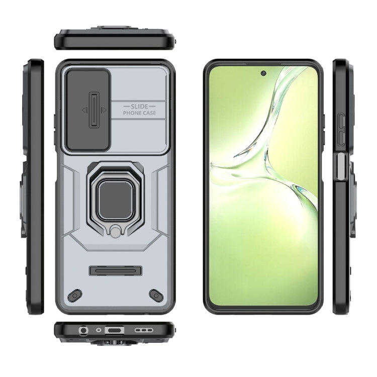For OPPO K12x 5G Global Sliding Camshield TPU + PC Shockproof Phone Case with Holder