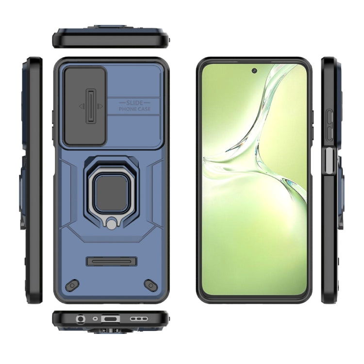 For OPPO K12x 5G Global Sliding Camshield TPU + PC Shockproof Phone Case with Holder