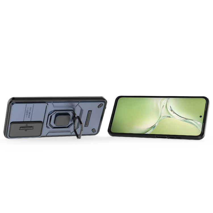 For OPPO K12x 5G Global Sliding Camshield TPU + PC Shockproof Phone Case with Holder