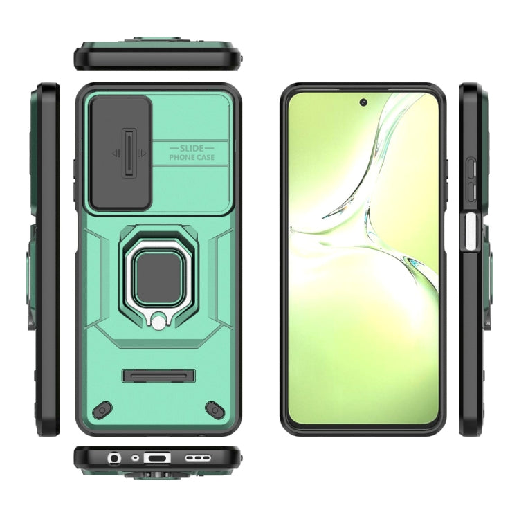For OPPO K12x 5G Global Sliding Camshield TPU + PC Shockproof Phone Case with Holder
