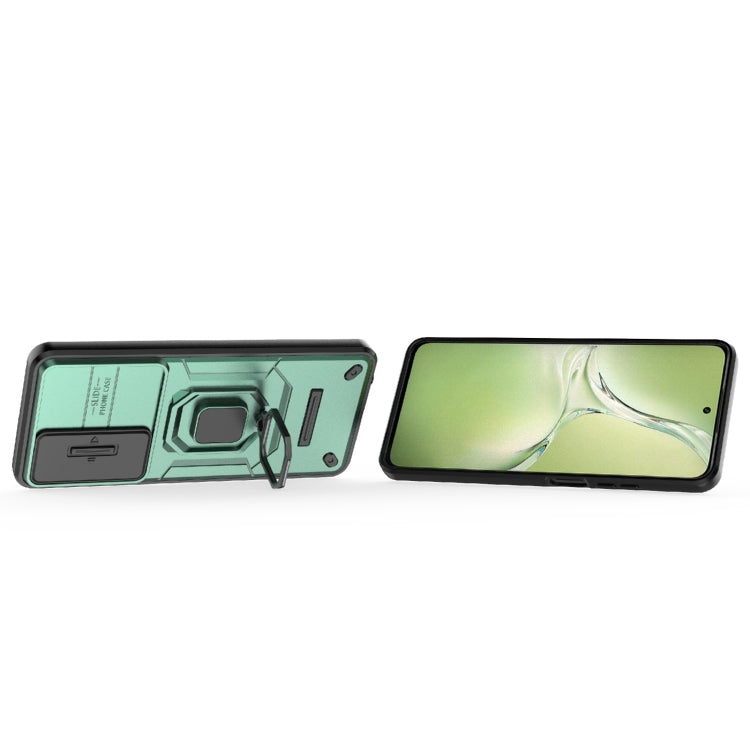 For OPPO K12x 5G Global Sliding Camshield TPU + PC Shockproof Phone Case with Holder
