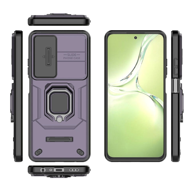 For OPPO K12x 5G Global Sliding Camshield TPU + PC Shockproof Phone Case with Holder