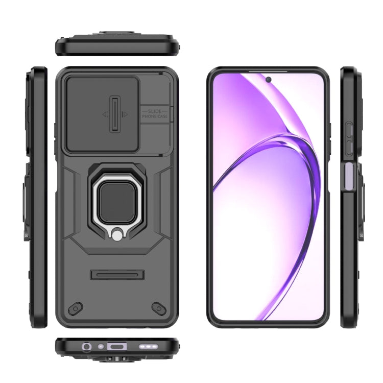 For OPPO A3X 5G Sliding Camshield TPU + PC Shockproof Phone Case with Holder