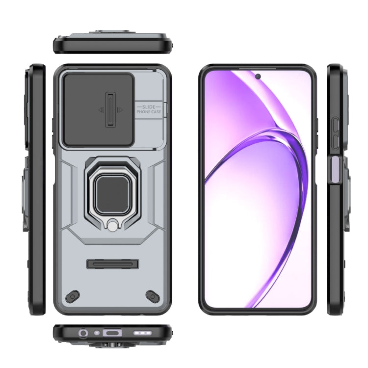 For OPPO A3X 5G Sliding Camshield TPU + PC Shockproof Phone Case with Holder