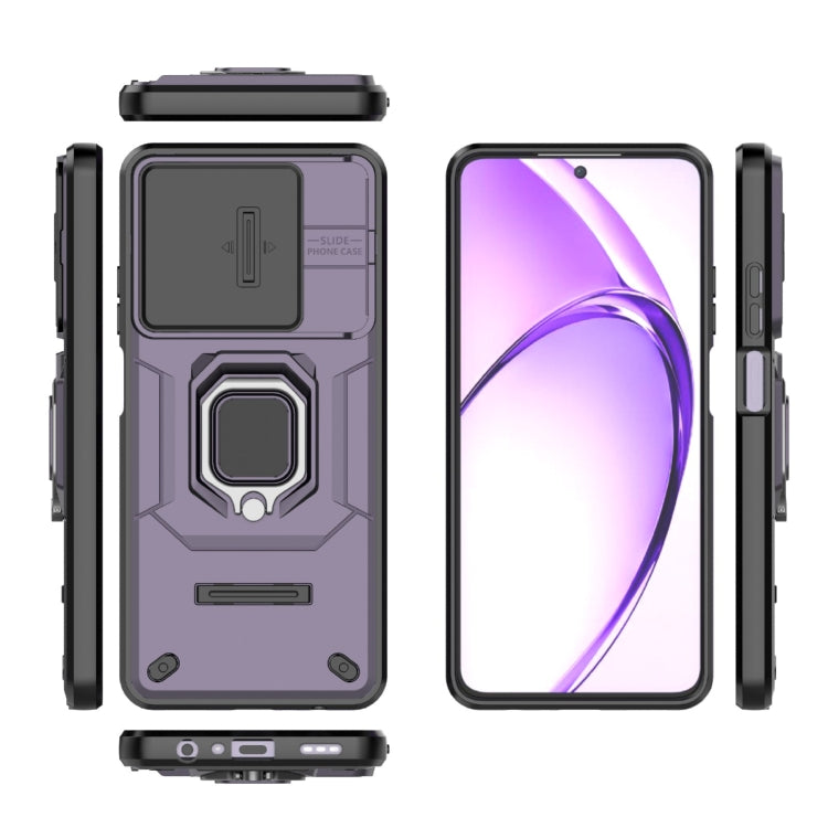 For OPPO A3X 5G Sliding Camshield TPU + PC Shockproof Phone Case with Holder