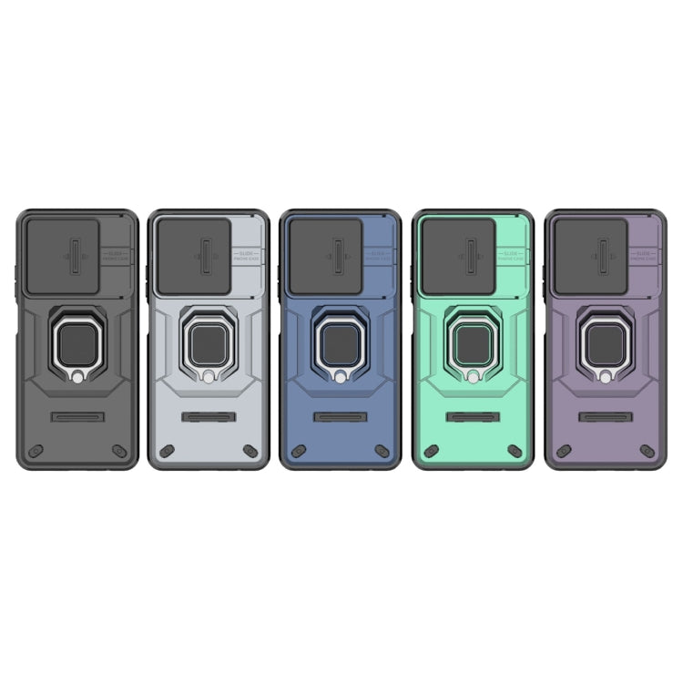 For OPPO A3X 5G Sliding Camshield TPU + PC Shockproof Phone Case with Holder
