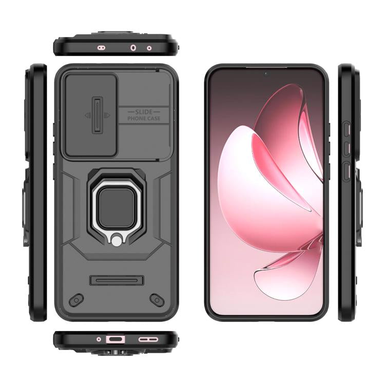 For OPPO Reno13 Pro 5G Global Sliding Camshield TPU + PC Shockproof Phone Case with Holder