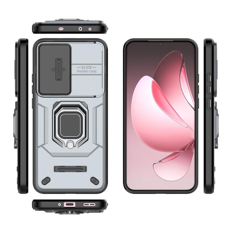 For OPPO Reno13 Pro 5G Global Sliding Camshield TPU + PC Shockproof Phone Case with Holder