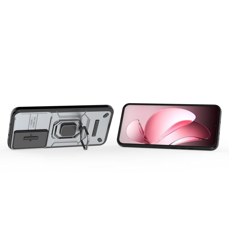 For OPPO Reno13 Pro 5G Global Sliding Camshield TPU + PC Shockproof Phone Case with Holder