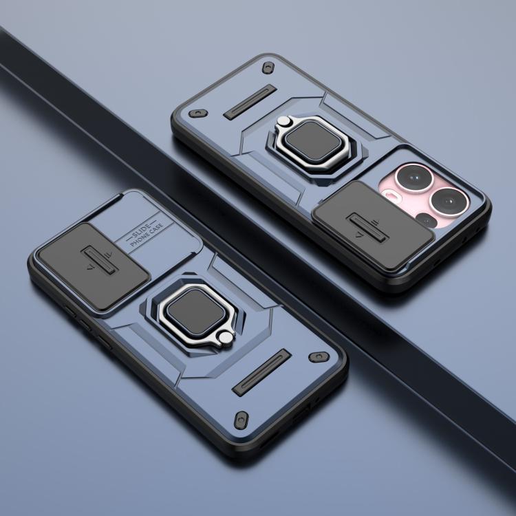 For OPPO Reno13 Pro 5G Global Sliding Camshield TPU + PC Shockproof Phone Case with Holder