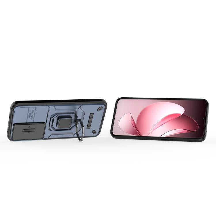 For OPPO Reno13 Pro 5G Global Sliding Camshield TPU + PC Shockproof Phone Case with Holder