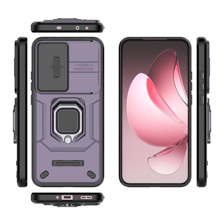For OPPO Reno13 Pro 5G Global Sliding Camshield TPU + PC Shockproof Phone Case with Holder