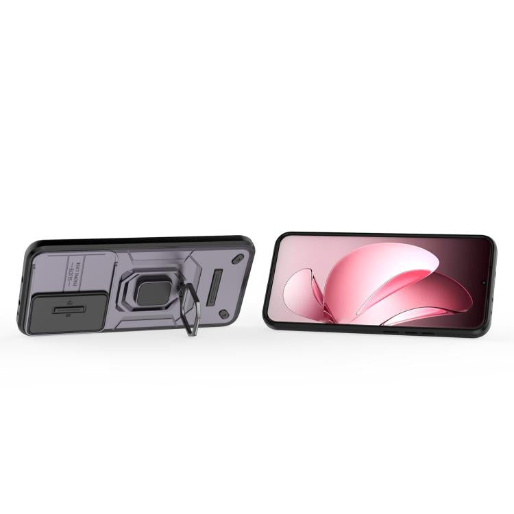 For OPPO Reno13 Pro 5G Global Sliding Camshield TPU + PC Shockproof Phone Case with Holder