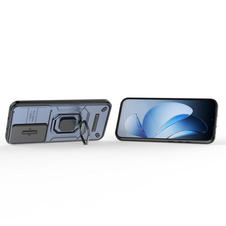 For OPPO Reno13 5G Global Sliding Camshield TPU + PC Shockproof Phone Case with Holder