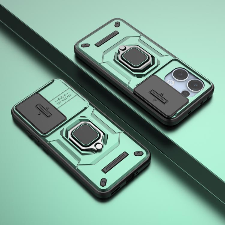 For OPPO Reno13 5G Global Sliding Camshield TPU + PC Shockproof Phone Case with Holder