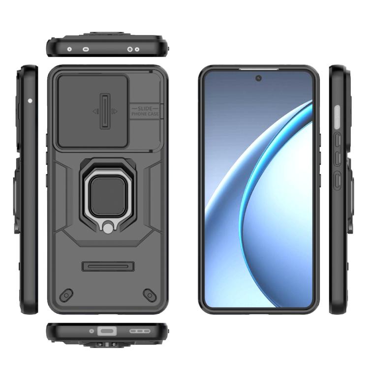 For OPPO K13 Turbo 5G Sliding Camshield TPU + PC Shockproof Phone Case with Holder