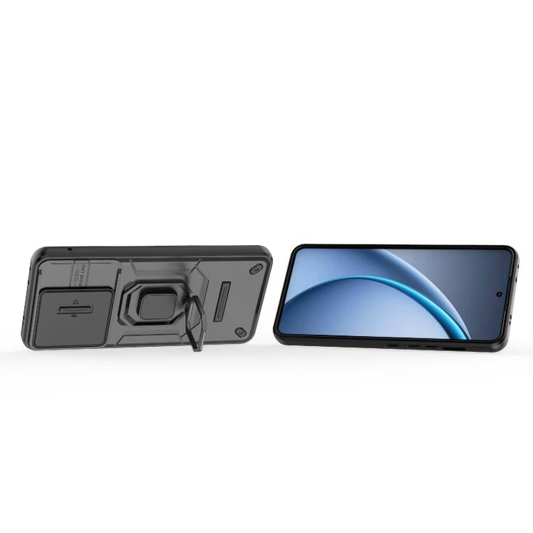 For OPPO K13 Turbo 5G Sliding Camshield TPU + PC Shockproof Phone Case with Holder