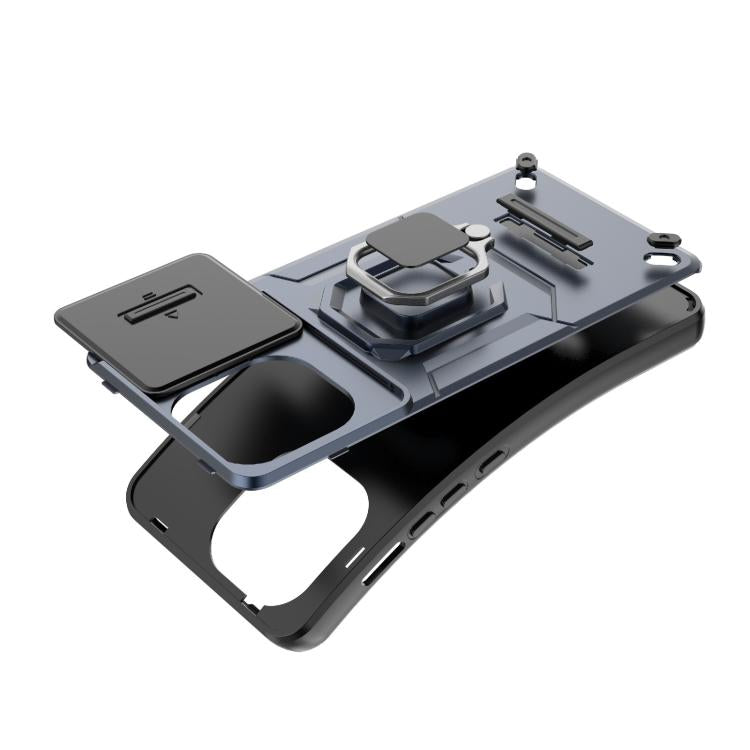 For OPPO K13 Turbo 5G Sliding Camshield TPU + PC Shockproof Phone Case with Holder