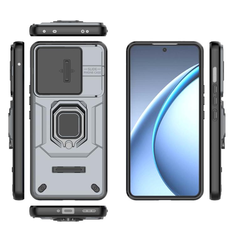 For OPPO K13 Turbo 5G Sliding Camshield TPU + PC Shockproof Phone Case with Holder