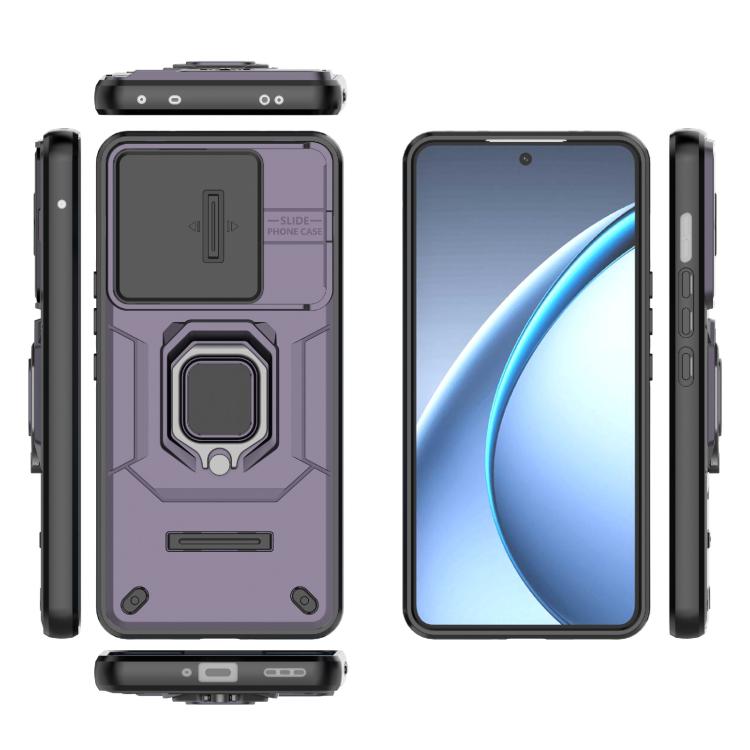 For OPPO K13 Turbo 5G Sliding Camshield TPU + PC Shockproof Phone Case with Holder