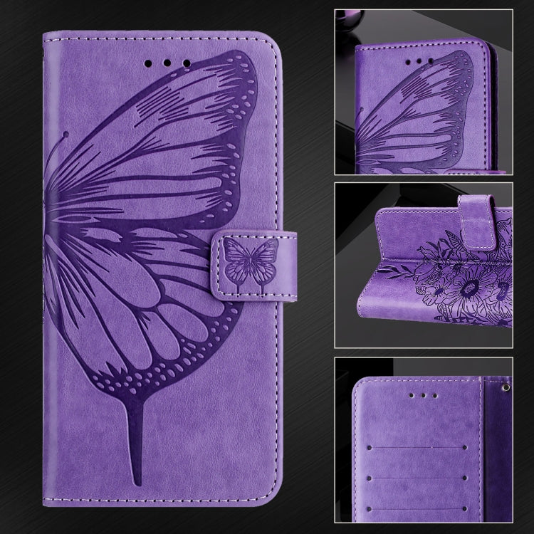 For Google Pixel 8 Pro Embossed Butterfly Leather Phone Case