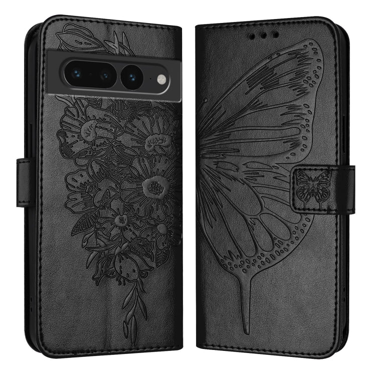 For Google Pixel 7 Pro Embossed Butterfly Leather Phone Case