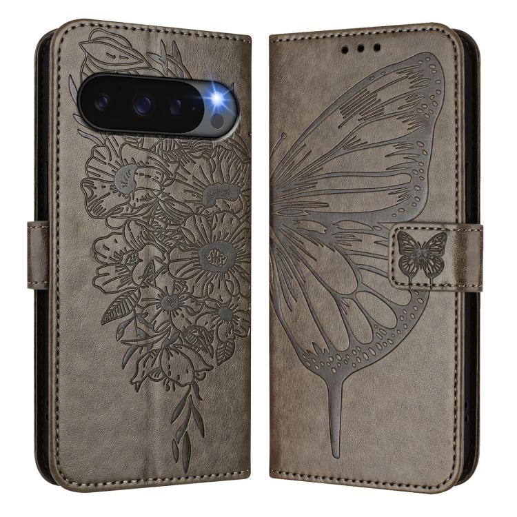 For Google Pixel 10 / 10 Pro+ Embossed Butterfly Leather Phone Case