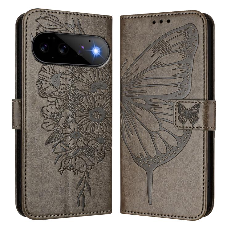 For Google Pixel 11 Pro / 11 Embossed Butterfly Leather Phone Case